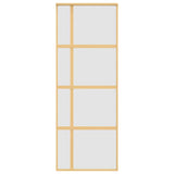 Sliding Door Gold 76x205 cm Frosted ESG Glass and Aluminium 155193