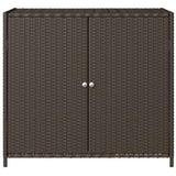 Garden Storage Cabinet Brown 83x45x76 cm Poly Rattan 365544