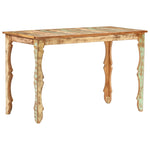 ZNTS Dining Table 120x60x76 cm Solid Reclaimed Wood 286488