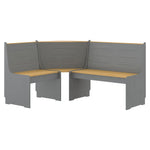 3 Piece Dining Set REINE Honey Brown and Grey Solid Wood Pine 3096569