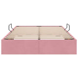 Storage Bed with Mattress with Storage Pink 120 x 200 cm Velvet 3370093