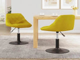 Swivel Dining Chairs 2 pcs Mustard Yellow Velvet 335334