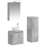 Bathroom Furniture Set 4 pcs Concrete Grey 3407410