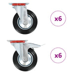 12 pcs Swivel Casters 160 mm 278027