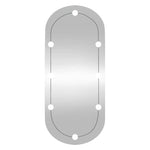 Wall Mirror with LED Lights 45x100 cm Glass Oval 3189164