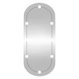 Wall Mirror with LED Lights 45x100 cm Glass Oval 3189164
