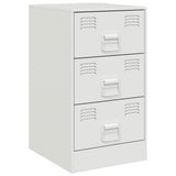 Bedside Cabinets 2 pcs White 34.5x39x62 cm Steel 841786