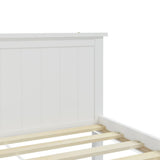 Bed Frame without Mattress White Solid Wood Pine 200x200 cm 322187