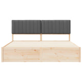 Bed Frame with Upholstered Headboard Dark Grey 180 x 200 cm 3398215