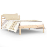 Bed Frame without Mattress Solid Wood Pine 100x200cm 810420