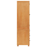 Storage Furniture Set with Drawer 2 pcs Brown Solid Oak Wood 3328631