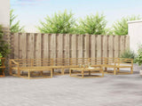 Outdoor Sofa Set 8 pcs White Solid Acacia Wood 3386808