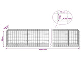Gabion with 3.5 mm Wire and 10x10 cm Mesh 1050x100x100 cm 3463407