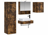 Bathroom Furniture Set 5 pcs Smoked Oak 3407275