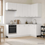 Kitchen Unit LYON 8 pcs White Engineered Wood 3438431