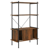 4-Tier Shelving Unit with Cabinet 80x40x130 cm Steel and Engineered Wood 336354
