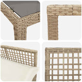 Garden Dining Set 11 pcs Beige Poly rattan 3334894