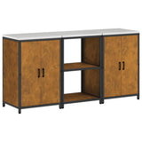 Kitchen Storage Set HATTEM 3 pcs Rusty Steel 3392700