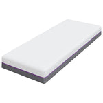 Mattress White and Grey 80 x 200 cm Memory Foam 4106324