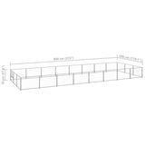 Dog Kennel Silver 24 m Steel 3082140