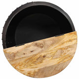 287484 Coffee Table Round 53x43 cm Solid Mango Wood