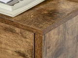 3 Drawer File Cabinet, Mobile Filing Cabinet on Wheels for Home Office, Study, Rustic Brown T3398P342393