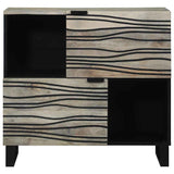 Sideboard White 80 x 33 x 75 cm Solid mango wood 4017999