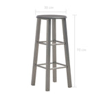 3 Piece Bar Set Wood and Steel Anthracite 284397