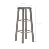 3 Piece Bar Set Wood and Steel Anthracite 284397