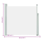 Patio Retractable Side Awning 170x300 cm Cream 317887