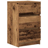 Bedside Cabinets with 3 Drawers 2 pcs Old Wood 39x35x65 cm 861352