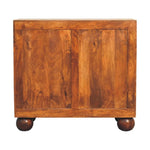 Chestnut Carved Ball Cabinet IN3617