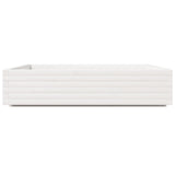 Garden Planter White 110x110x26.5 cm Solid Wood Pine 847324