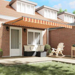 Retractable Awning Manual Yellow and Orange 400x300 cm Fabric 3330541