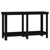 Work Bench Black 140x50x80 cm Solid Wood Pine 822510