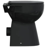 Rimless Toilet 7 cm Extra Height Soft Close Ceramic Black 145780