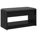 Hall Bench Black Oak 83 x 38 x 45 cm Engineered Wood and Fabric 891577