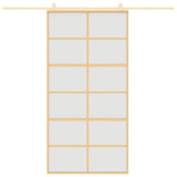 Sliding Door Gold 102.5x205 cm Frosted ESG Glass and Aluminium 155171