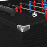 Foosball Table Black Oak 125 x 60.5 x 80 cm Engineered Wood 858885