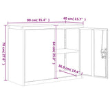 File Cabinet Black 90x40x70 cm Steel 339722