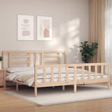 Bed Frame without Mattress 200x200 cm Solid Wood Pine 3192901