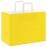 Paper Bags 250 pcs with Handles Yellow 32x17x25 cm 4102013