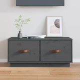 TV Cabinet Grey 80x34x35 cm Solid Wood Pine 818242