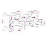 Storage Cabinets Natural 100 x 33 x 46 cm Solid Mango Wood 4018862