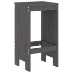 5 Piece Garden Bar Set Grey Solid Wood Pine 3157747