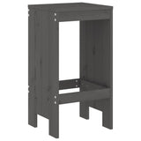 5 Piece Garden Bar Set Grey Solid Wood Pine 3157747