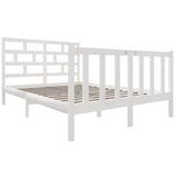 Bed Frame without Mattress White Solid Wood Pine Small Double 3101319