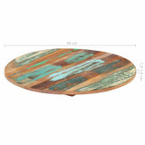 Round Table Top 40 cm 15-16 mm Solid Reclaimed Wood 286031