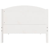 Bed Frame without Mattress White 90x200 cm Solid Wood Pine 3306244