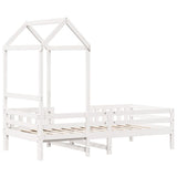 Bed Frame with Roof without Mattress White 100x200 cm 3282157